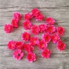 Fake Cherry Flower Head Dia. 5cm/1.97" Artificial Peach Blossom for DIY Bridal Bouquet Wrist Flowers Accessories