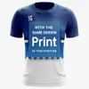 짧은 소매 축구 T 셔츠는 문화 승화 인쇄 100 % 폴리 에스테르 레저 스포츠 빠른 드라이 슬림 피트 T 셔츠 탑