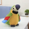 Electric Cute Cartoon Animal Parrot Pluche Speelgoed, Geluidsopname, Funny Sound Repeat Words, Flap Wings, Ornament, Xmas Kid Verjaardagscadeau, 2-2