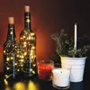 1M 2M 3M Lampada Tappo per bottiglia a forma di sughero Vetro leggero Vino Impermeabile LED Filo di rame Luci stringa per decorazioni per feste di nozze di Natale DH0976-3