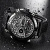 XINEW Watch Men Luxury Dual Movt Men's Leather Quarz Analog Digital LED Sport Wrist Watch Waterproof 3Bar Clock erkek kol saa284k