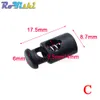 100pcslot Cord Lock Toggle Clip Stopper Plastic Black for Bagsgarents8859151