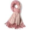 Partihandel-Fall Vinter Scarf Classic Tassel Plaid Scarf Warm Soft Chunky Stor Blanket Wrap Sjal Scarves