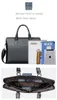 Mänskortsäkerheter Big Business Bag A4 Notebook Split Leather Formella arbetsväskor Male Crossbody Messenger Handbags276a
