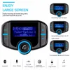 BT70 Bluetooth FM-zender Auto Kit Draadloze Hands-Free MP3-speler QC3.0 Dual USB-poorten Autolader AUX LCD-display