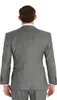 На заказ Slim Fit две пуговицы Формальные смокинги для шафера жениха Серый классический мужской свадебный костюм для жениха (куртка + брюки + жилет)