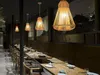 Bambusowa lampa wisząca ręcznie lekkie herbaciarnia restauracja hotelowa jadalnia sypialnia japonia w stylu zawieszenie wiszące oświetlenie myy