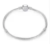 Gros-qualité 20Pcs / Lot Bracelet Plaqué Argent Bracelet Chaîne avec Fermoir Baril Fit P femmes bracelets pulseras5229212