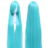 Hot 60inch/150cm Extra Long Straight sky-blue Wowen cosplay party wig ZY50I+COMB