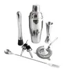 Cocktail Shaker Roestvrij staal Boston Bar Wijn Mixer Set Barman Cocktail Hand Shaker Tool Kit Bar Tool met Houder EER1594