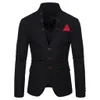 Men's Suits & Blazers Slim Fit Men Suit Jacket Fashion Mens Casual Blazer Stand Collar Party Costume Solid2412