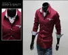 Mens Formal Shirt Long Sleeve Dress Business Shirts Regular Fit with 3 Colors Asian Size M-3XL