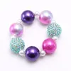 Mignon bébé filles bricolage gros bracelets perlés pour enfants fête bijoux princesse couleurs bubblegum perles bracelets bracelets