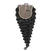 Indiase rauwe maagd haar zes door zes kant sluiting 8-20 inch natuurlijke kleur groothandel 6x6 kant sluiting diepe golf krullende top sluitingen met baby haar