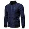 Mode-Herbst Männer Einfarbig Designer Jacke Männlichen Rundhals Mäntel Bomber Jacke Herren Marke Kleidung Outwear Plus Größe