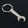 free shipping 8.5*3.2cm Tool Metal Wrench Spanner Lever Bottle Opener Key Chain Keyring Gift Silver Gold 2 Color LX2184