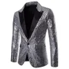 2019 Shiny Gold Sequin Glitter Blazer Jacket Men Costume Homme Stage Clothes Men Nightclub Prom Suit Blazer For singers