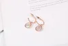 Célèbre Somptueux Trendy Argent 925 Compass Boucles d'oreilles en or rose couleur femmes Boucles d'oreilles Saint Valentin cadeau Bijoux de mariage Hot vente