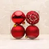 Party Decoration 4PCS Plastic Coloful Christmas Tree Ball Ornaments Hang Shiny Bauble For Home House Bar Decoration1