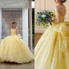 Nya prinsessan quinceanera klänningar romantisk bollklänning aftonklänningar älskling puffy organza applikationer söta 16 prom klänningar277d