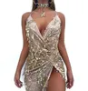 Night club elegant 2020 vestidos de festa women sexy dresses gold sequin long evening maxi new year spring party dress