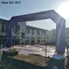 Impresión de transferencia arco de ángulo de carreras línea de inicio inflable arcos globo entrada de evento de color púrpura completo con pancartas adhesivas con descuento