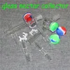 Hookahs glasnektar med kvartspetsar 10mm 14mm Nector Kits Oil Rigs Glass Bongs vattenrör