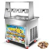 BEIJAMEI Ice Pan Fryer Rolling Fried Frozen Fruit Yaourt Machine Électrique Friture Fried Ice Cream Roll Maker