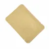 2000pcs / lot Brown Kraft Papel da folha de alumínio Open Top Food Packaging Bag selo de calor Plano Mylar Foil doces Snack vácuo de armazenamento malotes da embalagem