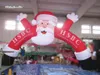 Natale all'aperto Babbo Natale Gonfiabile Decorativo Arco 6m/8m/10m Porta di Buon Natale Con Stampa Personalizzata Per La Decorazione Dell'ingresso