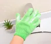 Shower Bath Gloves Five Fingers Exfoliating Spa Bath Gloves Body Massage Cleaning Scrubber Candy Colors Bath Towel 7 Colors DW48746252697