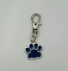 Mixed Color Enamel Cat Dog Bear Paw Prints Rotating Lobster Clasp Key Chain Keyrings For Keychain Bag Jewelry Making