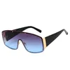 Neue hochwertige rahmenlose einteilige Sonnenbrillen Markendesigner Männer und Frauen einteilige Sonnenbrillen Mode Big Box Marine Sonnenbrillen HD-Objektiv