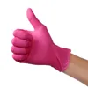 Glove 100pcs Wearresistant Durable Nitrile Disposable Rubber Latex Food Household Cleaning Gloves Antistatic Pink3295324