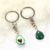 Eco-friendly clay avocado keychain set for the best friends and couples - matching keychains suitable for puzzles like unisex