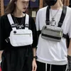 남성 여성 가슴 장비 가방 힙합 streetwear 허리 가방 조정 가능한 전술 가슴 가방 Fanny Pack Streetwear 허리 팩