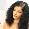 150% gęstość 360 koronki czołowe peruki Kinky Human Hair Wigs Brazylijski Remy Włosy Mokre Faliste Glueless Top Koronki Peruki Pre Zieszany Włosy Baby