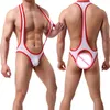Sexy Herren-Unterhemd, Netz-Bodysuit, Suspensorium, offener BuPajamas-Slip, Unterwäsche-Stil, Trikot, Wrestling-Singlet-Badeanzug, New291S