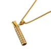 New Gold Cigarette Holder Mouth Mounthpiece Rhinestone Diamonds Decorate Necklace Portable Pendant Torque For Smoking Tool Cak1312288