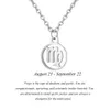 12 Collane con segni zodiacali Oroscopo d'argento Costellazioni Collana con ciondolo in acciaio inossidabile Uomo Donna Gioielli regalo