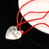 Neues Edelstahl-Herzarmband für beste Freundin mit Karte, 2 Stück/Set, handgefertigt, schwarz, rot, Seilkette, Charm-Freundschaftsarmbänder für Damen und Herren