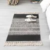 Round Cotton Linen Carpet For Living Room Kids Nordic Bedroom Area Rugs Non-slip Floor Mat Entrance Doormat Home Decor