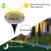 Solar luzes de terra 8 LED Solar luzes de disco impermeável ao ar livre Jardim Iluminação de paisagem para Yard deck Lawn Pátio Caminho passarela