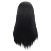 Fashion Soft Full Lace Wigs Black Silky Straight Long Wigs for Black Women Heat Resistant Glueless Synthetic Lace Front Wigs