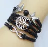 Partihandel-Infinity Bangle Cuff Bracelet Tree of Life Armband Karma Bracelet Pearl