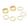 2019 Women Fashion Hot Sale 7pcs/Set Antique Gold Heart Knuckle Rings Wedding Ring Set Bohemia Geometric Ring Jewelry