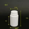 20/30/40/60/80/100ml Plastic White Empty Capsule container medical pill bottle with Tamper Proof Cap Fast Shipping F2003