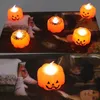 Pumpkin Flameless Candles LED Tea Light Small Battery Operated Tealights for Halloween Home KTV Party Decor