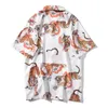 Heren Shirt 2020 Zomer Hawaiiaanse Nieuwe Stijl Floral Print Katoen Pocket Button Revers Korte Mouw Fashion Casual Beach Shirt