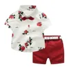 Child Low Price Set Of Summer Clothes 2019 Child Clothing Children Short Sleeve Shirt + Pants Children Suit 2 Pieces Of Clothes, Flowers